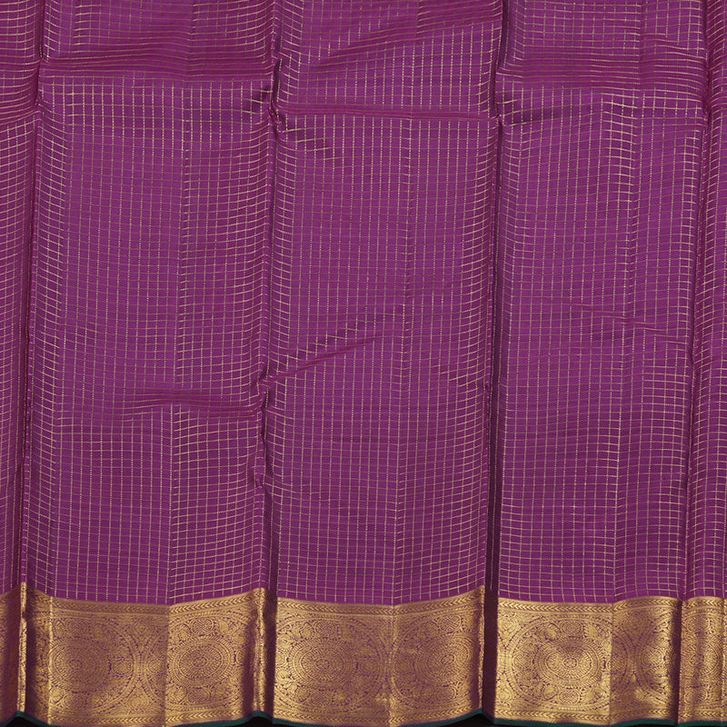 Hayagrivas Blue Handloom Kanjivaram Silk Saree with Dark Purple Border BBD1112K1-1