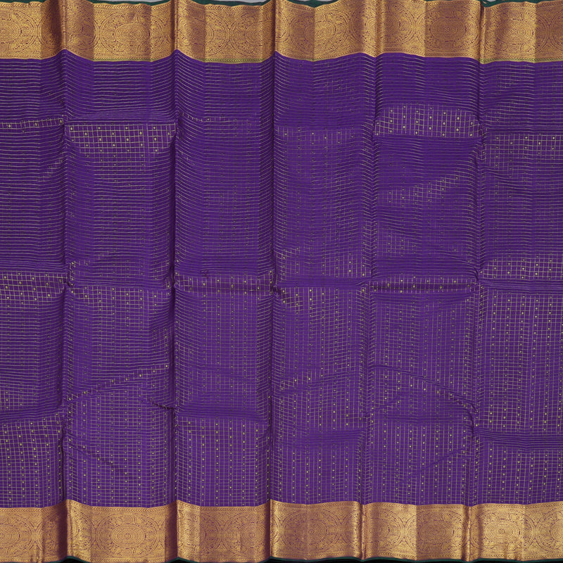 Hayagrivas Blue Handloom Kanjivaram Silk Saree with Dark Purple Border BBD1112K1-1