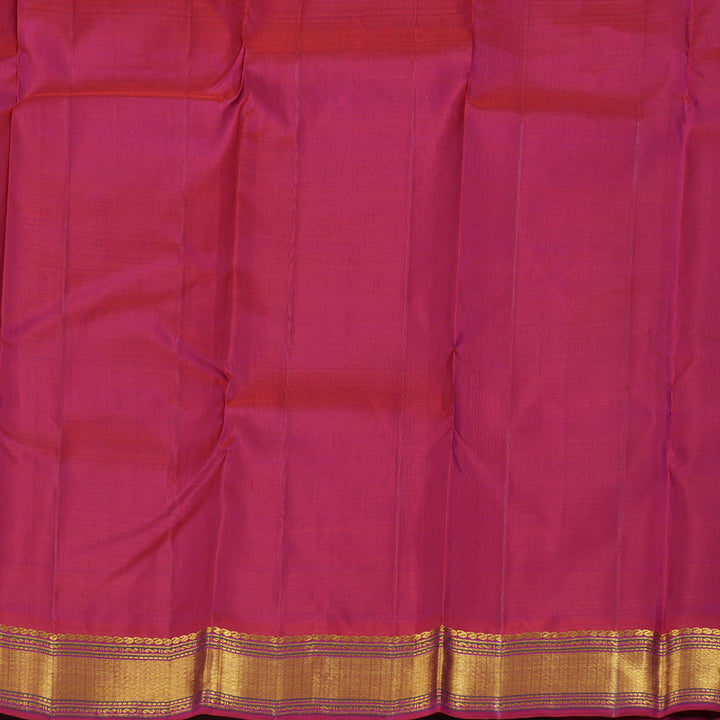 Hayagrivas Purple Handloom Kanjivaram Silk Saree with Reddish Pink Border BBD1112K8-1