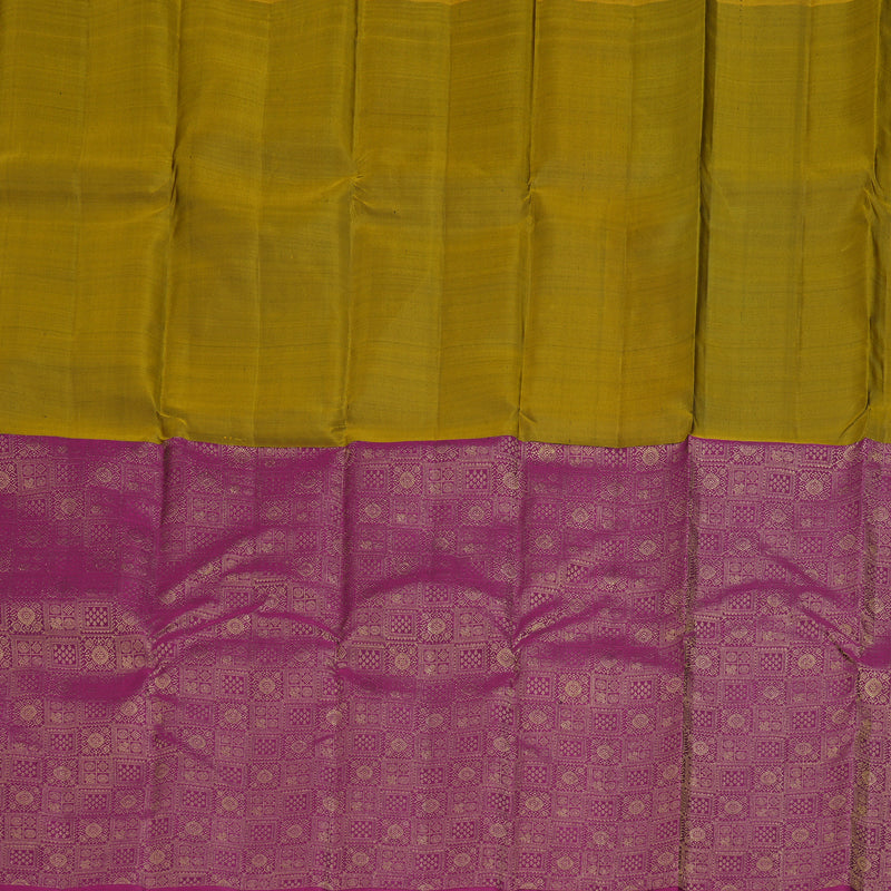 Hayagrivas Sampanga Yellow and Purple Handloom Kanjivaram Silk Saree BBD1121K6-6