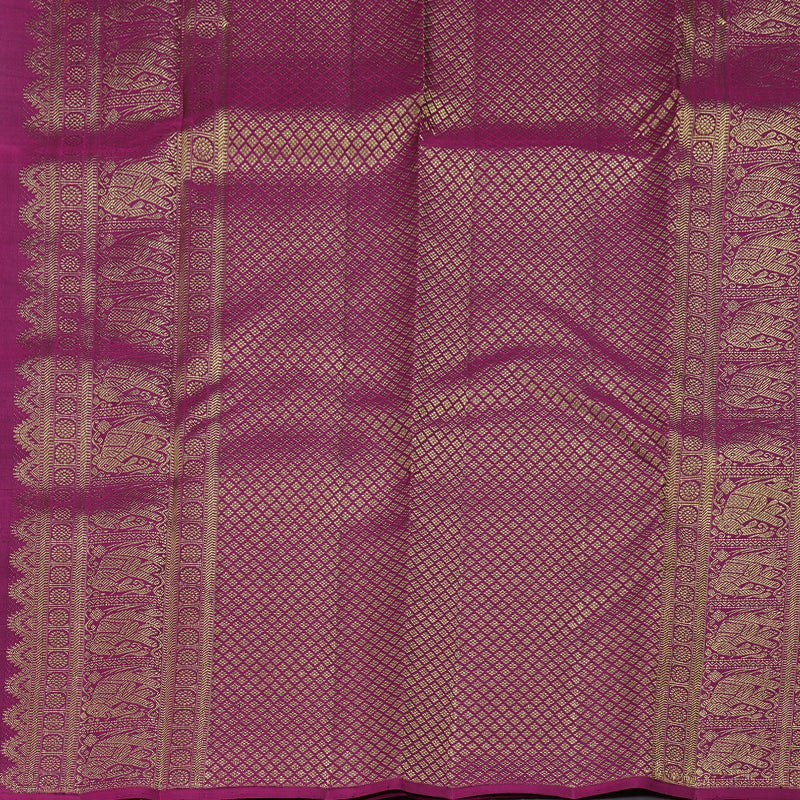 Hayagrivas Sampanga Yellow and Purple Handloom Kanjivaram Silk Saree BBD1121K6-6