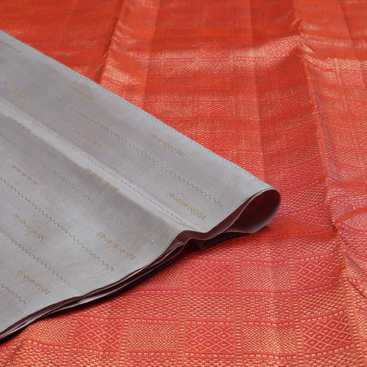 Hayagrivas Silver Grey Handloom Kanjivaram Silk Saree BBD1122K16-1