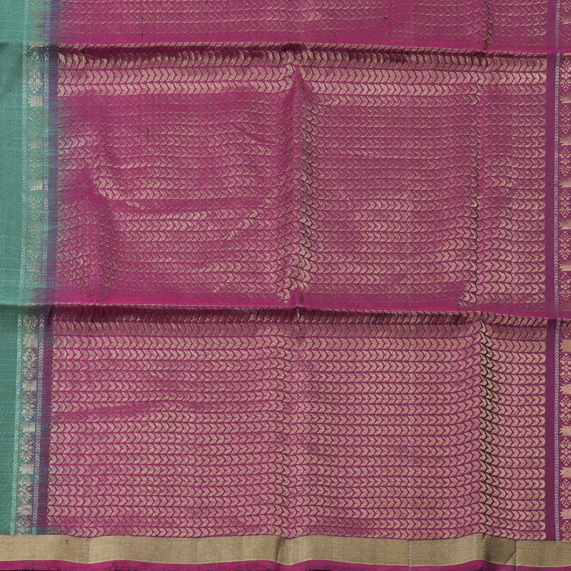 Hayagrivas Greyish Blue Handloom Soft Silk Saree with Dark Purple Border BBD1125K1-28