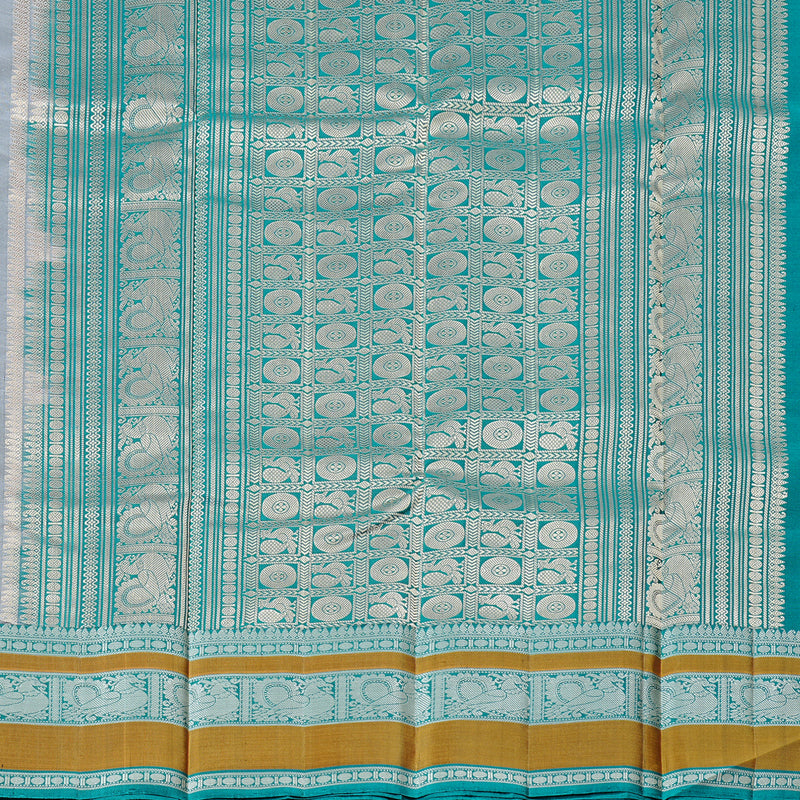 Hayagrivas Handloom Soft Silk Saree in Elegant Grey BBD1127K13-3