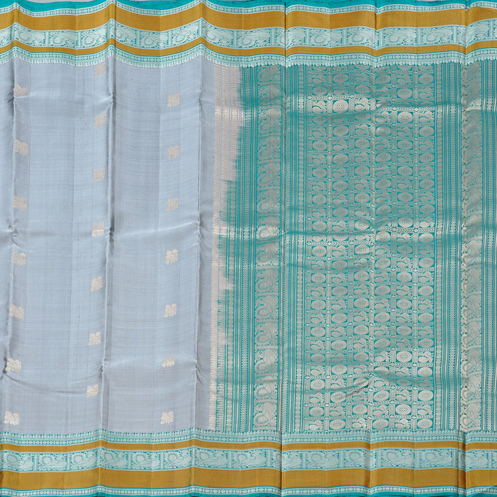 Hayagrivas Handloom Soft Silk Saree in Elegant Grey BBD1127K13-3