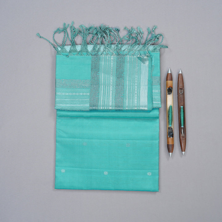 Hayagrivas Handloom Soft Silk Saree in Enchanting Sea Blue Color BBD1127K14-1