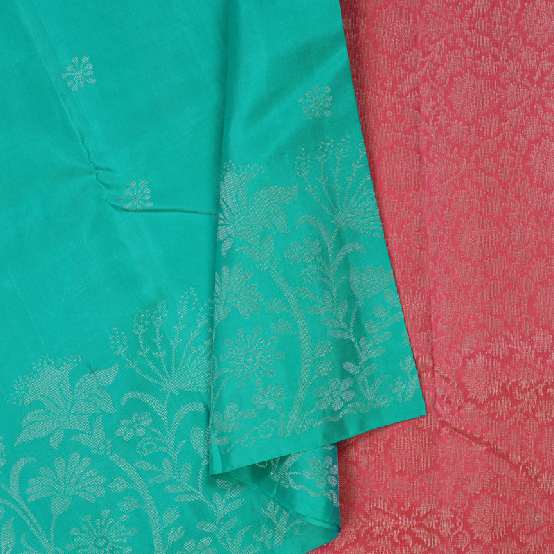 Hayagrivas Handloom Soft Silk Saree in Vibrant Sky Blue BBD1127K9-1