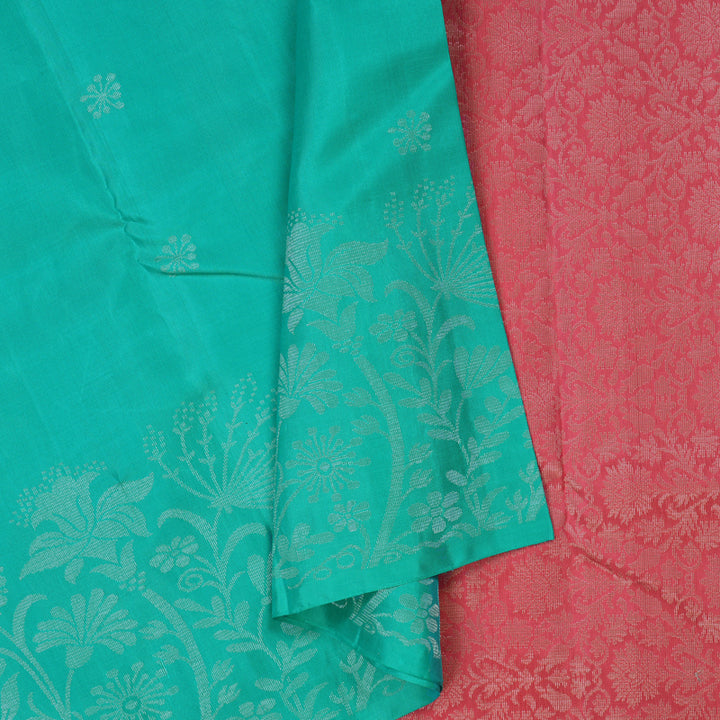 Hayagrivas Handloom Soft Silk Saree in Vibrant Sky Blue BBD1127K9-1