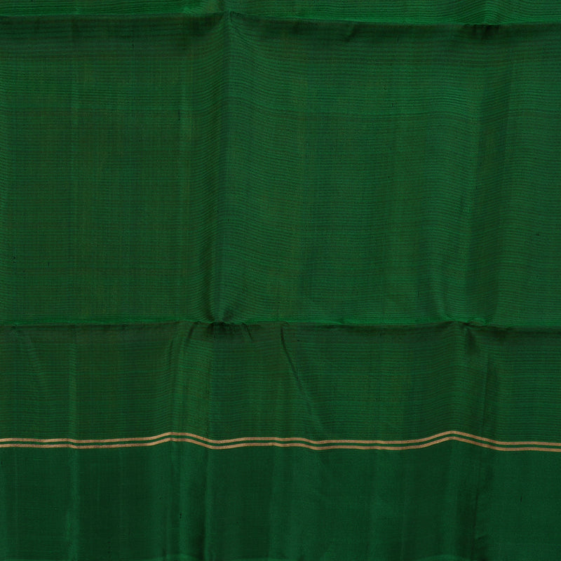 Hayagrivas Mustard Yellow Handloom Kanjivaram Soft Silk Saree with Bottle Green Border BBD1129K11-3