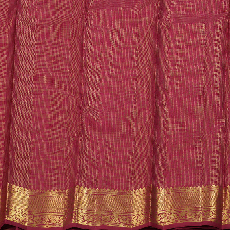 Hayagrivas Maroon Kanjivaram Silk Saree with Jari Kattam - BBD112D2-1