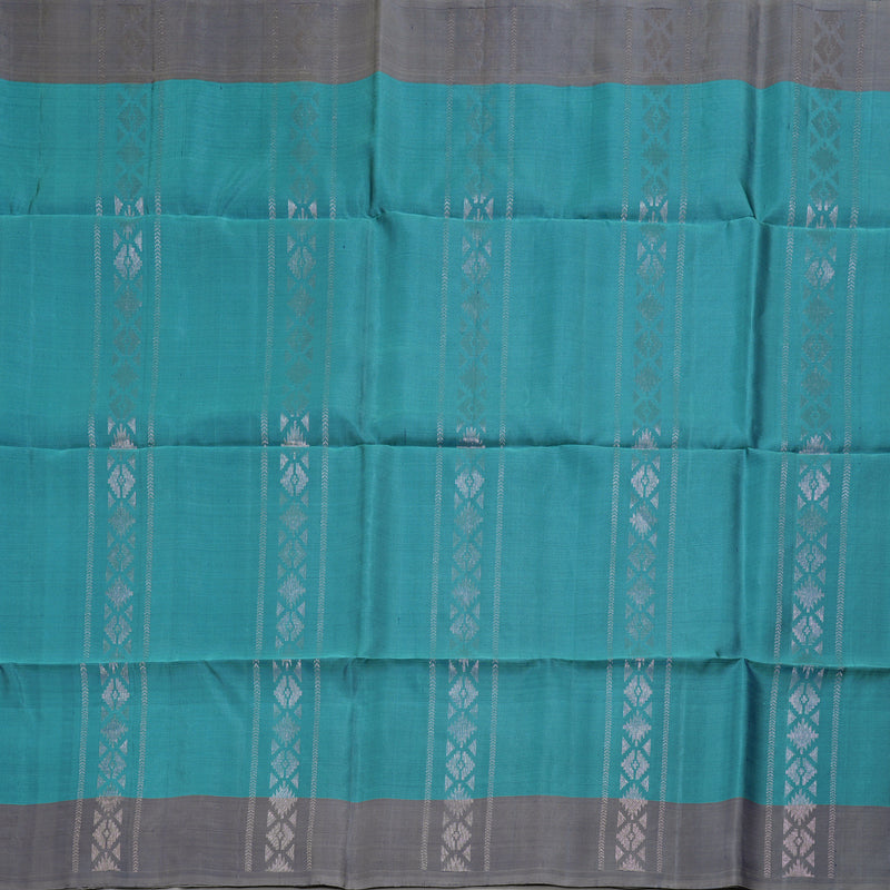 Hayagrivas Sea Blue Handloom Soft Silk Saree BBD1130K3-9