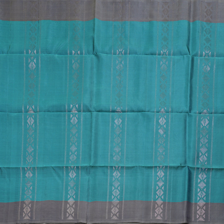 Hayagrivas Sea Blue Handloom Soft Silk Saree BBD1130K3-9