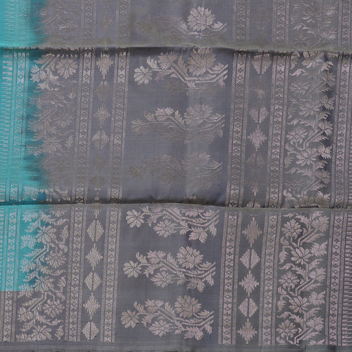 Hayagrivas Sea Blue Handloom Soft Silk Saree BBD1130K3-9