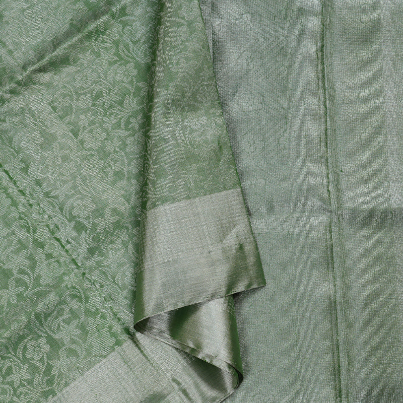 Hayagrivas Light Ealichi Green Tissue Handloom Kanjivaram Soft Silk Saree BBD1130K4-2