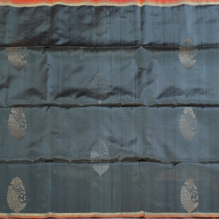 Hayagrivas Beautiful Dark Grey Handloom Soft Silk Saree BBD1131K1-52