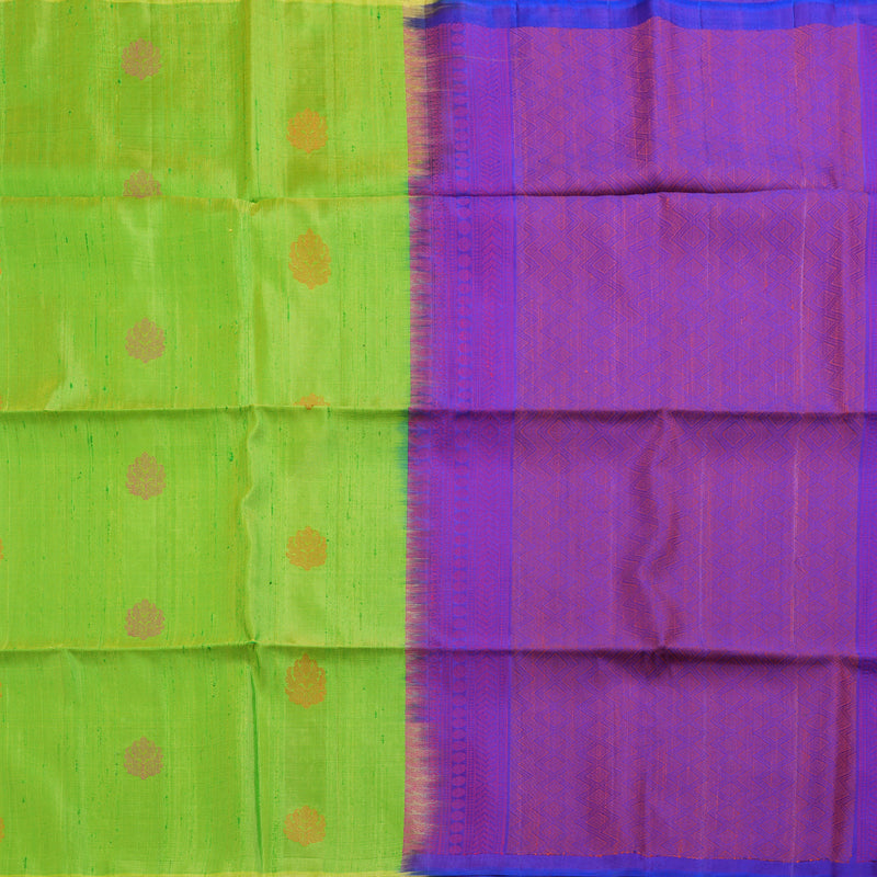 Hayagrivas Bright Fluorescent Green Handloom Soft Silk Saree BBD1131K1-53