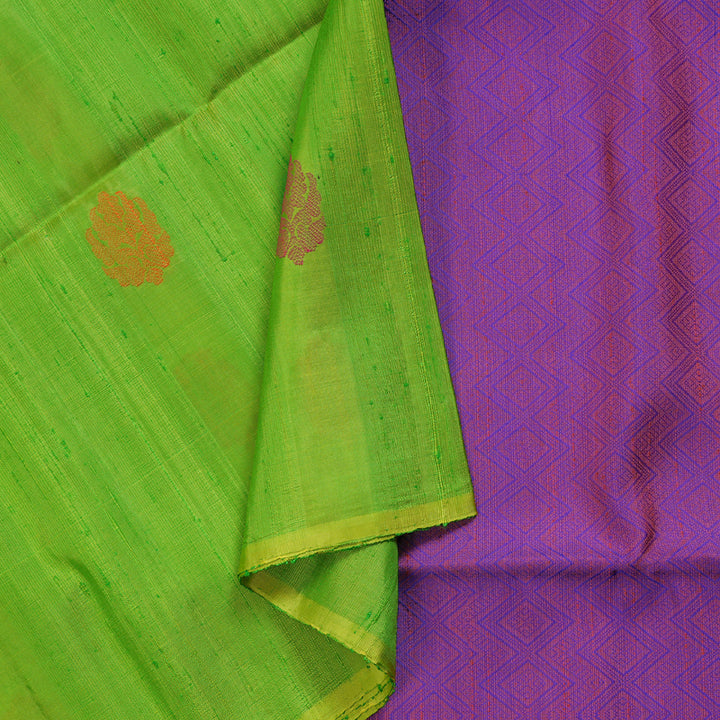 Hayagrivas Bright Fluorescent Green Handloom Soft Silk Saree BBD1131K1-53