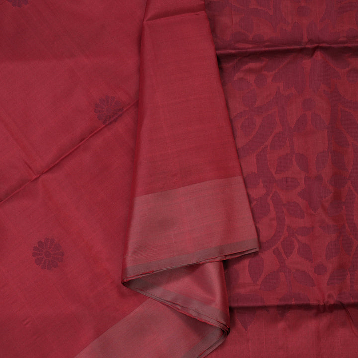 Hayagrivas Handloom kanjivaram soft silk saree in Dark maroon BBD1131K3-8