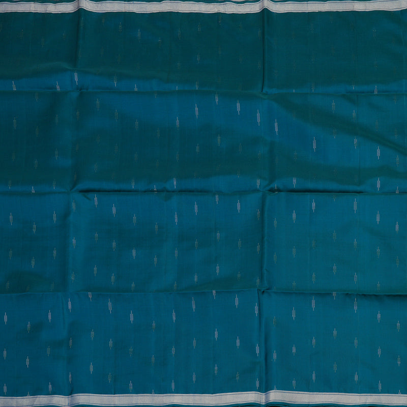 Hayagrivas Handloom Peacock Blue Soft Silk Saree BBD1134K2-2
