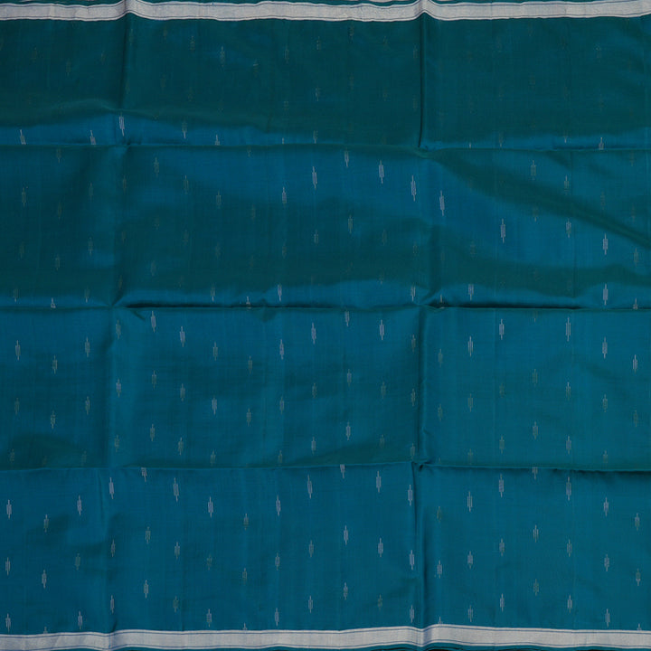 Hayagrivas Handloom Peacock Blue Soft Silk Saree BBD1134K2-2
