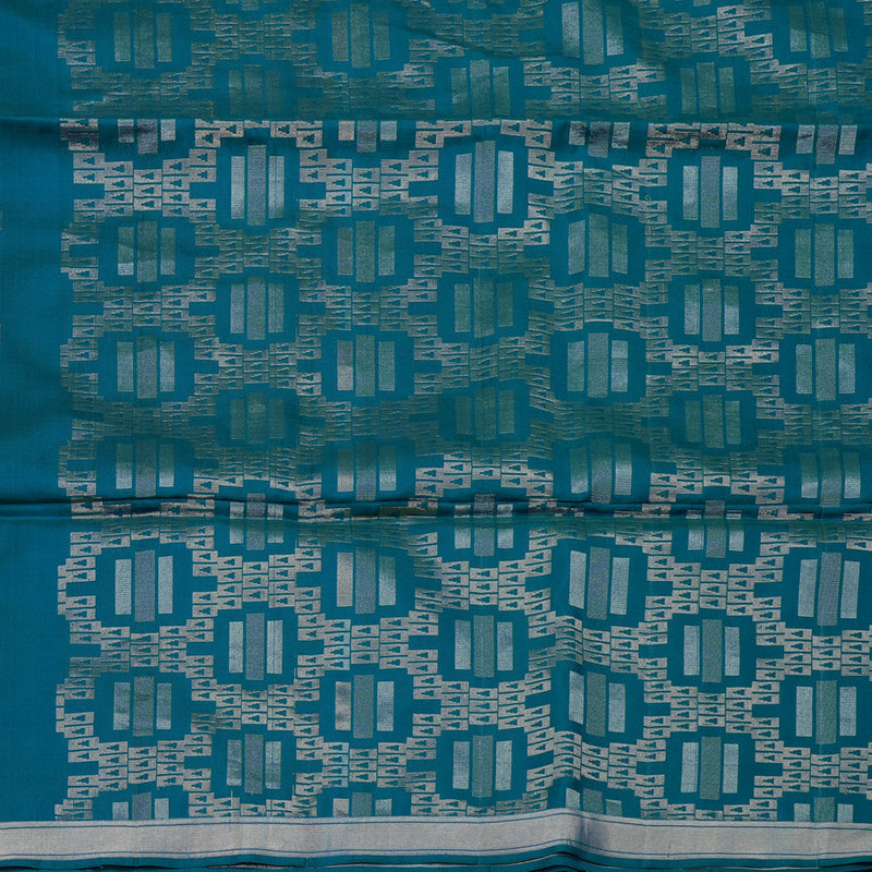 Hayagrivas Handloom Peacock Blue Soft Silk Saree BBD1134K2-2