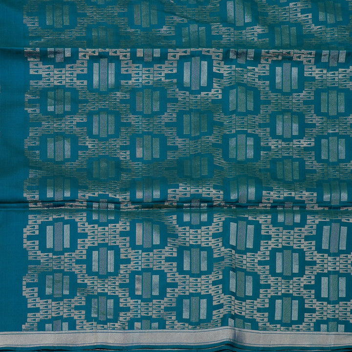 Hayagrivas Handloom Peacock Blue Soft Silk Saree BBD1134K2-2