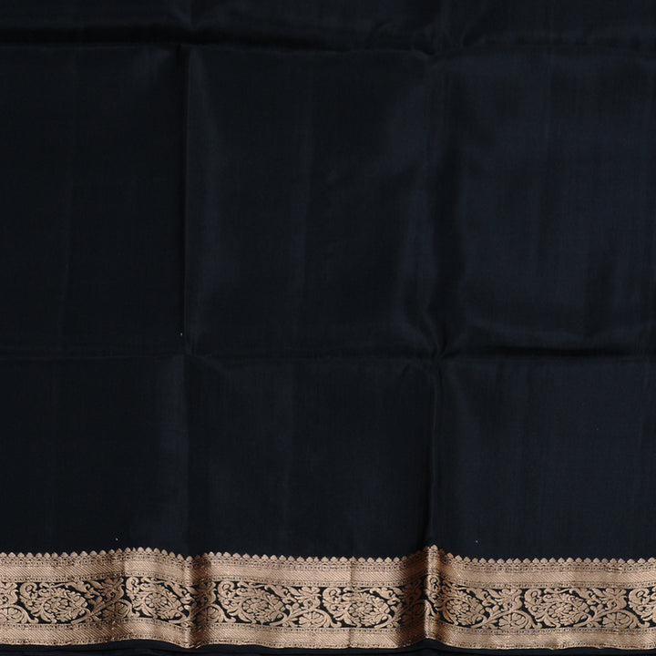 Hayagrivas Grey Handloom Soft Silk Saree with Black Border BBD1136K4-1