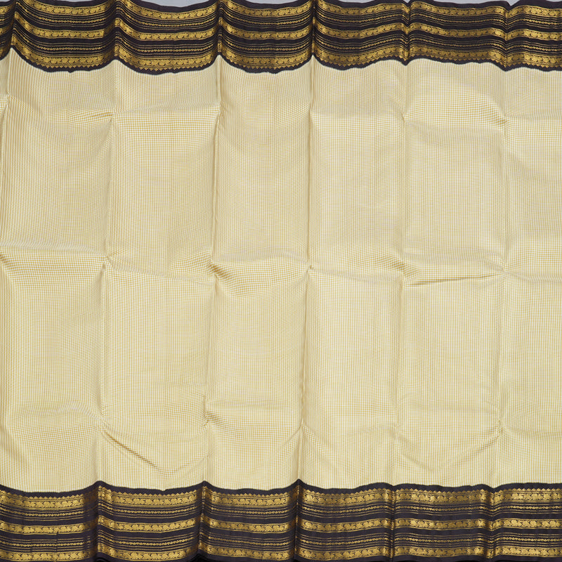 Hayagrivas Handloom Kanjivaram Silk Saree in Sandal Muted Checks BBD1140K3-1
