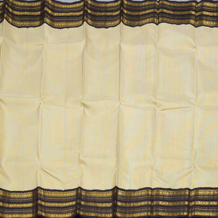 Hayagrivas Handloom Kanjivaram Silk Saree in Sandal Muted Checks BBD1140K3-1