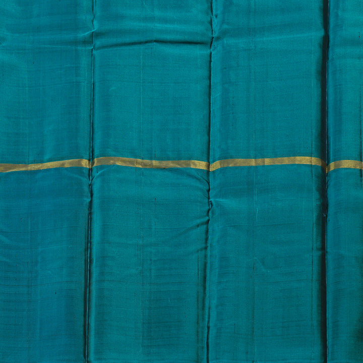 Hayagrivas Handloom Kanjivaram Silk Saree in Refreshing Muppagam (Rosewood Pink, Olive Green and Teal Blue) BBD1141K5-3