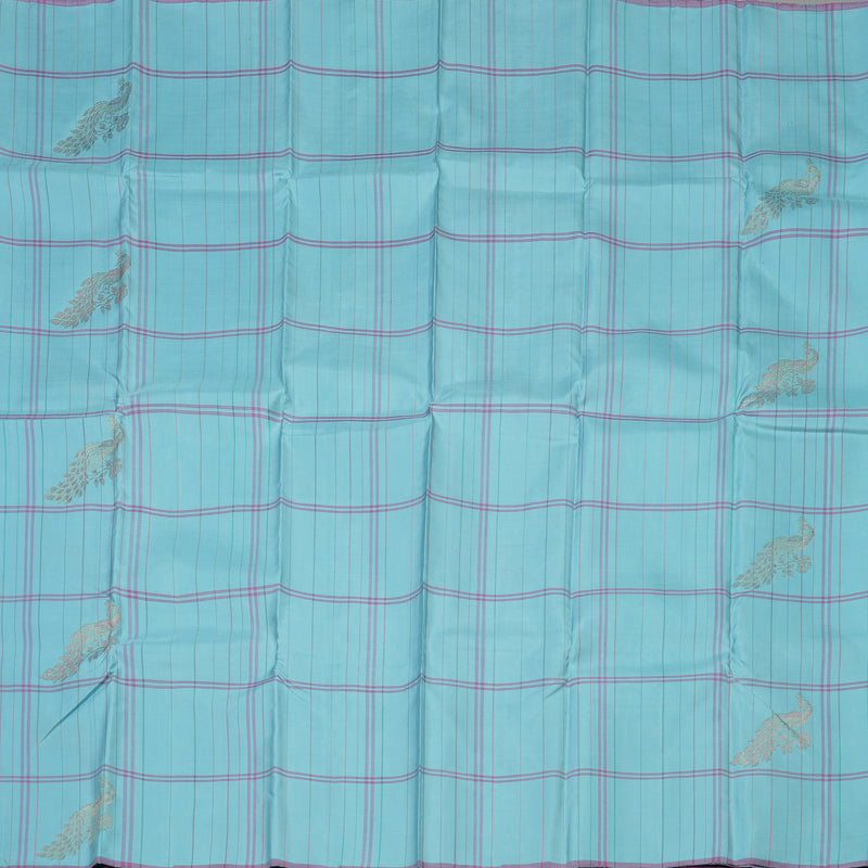 Hayagrivas Handloom Sky Blue Kanjivaram Silk Saree BBD1146K1-1