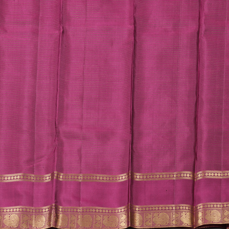 Hayagrivas Blue Handloom Kanjivaram Silk Saree with Dark Purple Border BBD1151K10-1