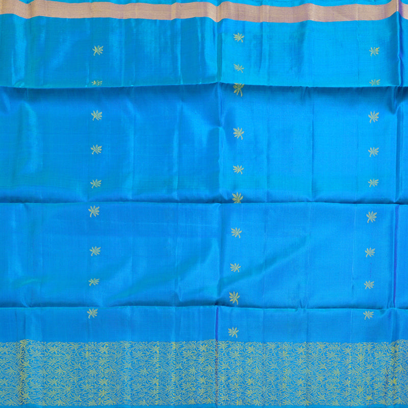 Hayagrivas Mesmerizing Sky Blue Handloom Soft Silk Saree BBD1151K12-1