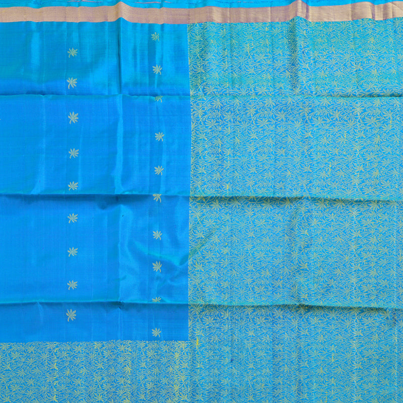 Hayagrivas Mesmerizing Sky Blue Handloom Soft Silk Saree BBD1151K12-1