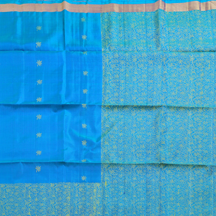 Hayagrivas Mesmerizing Sky Blue Handloom Soft Silk Saree BBD1151K12-1