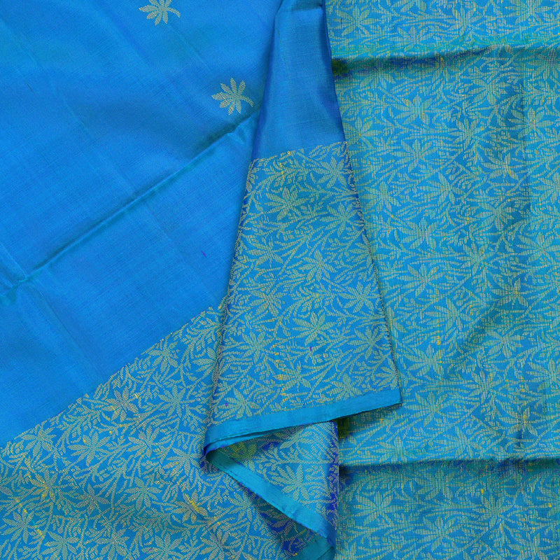 Hayagrivas Mesmerizing Sky Blue Handloom Soft Silk Saree BBD1151K12-1