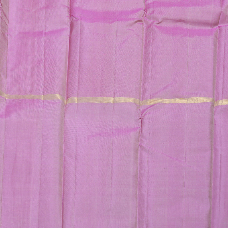 Hayagrivas Muppagm (Light Onion Pink,White And Lavender) Handloom Kanjivaram Silk Saree BBD1162K1-13