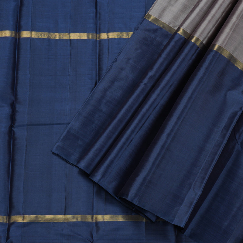 Hayagrivas Mubagam(Lilac,Grey And Blue) Handloom Kanjivaram Silk Saree BBD1162K1-14
