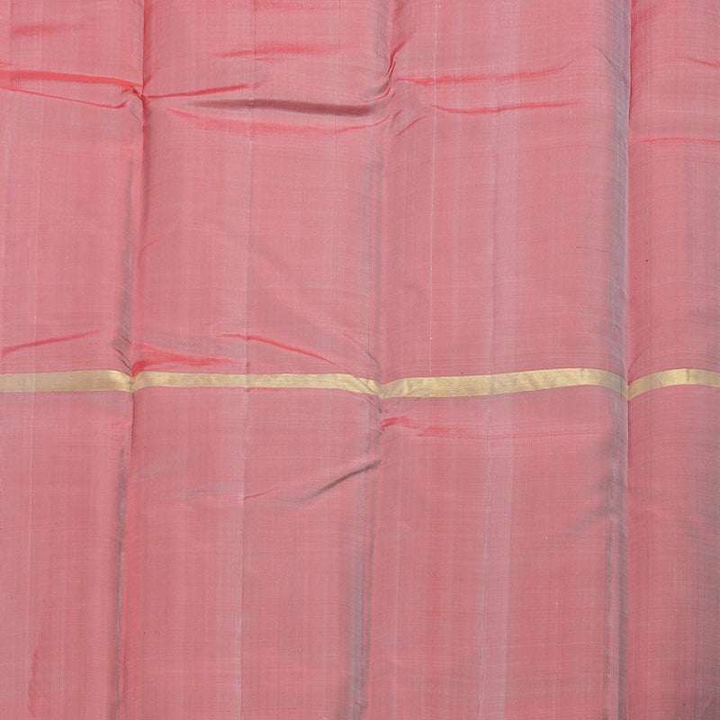 Hayagrivas Mubagam(Black,White And Dark Peach Pink) Handloom Kanjivaram Silk Saree BBD1162K1-18