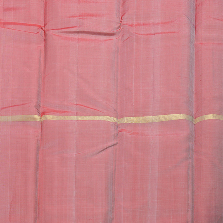 Hayagrivas Mubagam(Black,White And Dark Peach Pink) Handloom Kanjivaram Silk Saree BBD1162K1-18