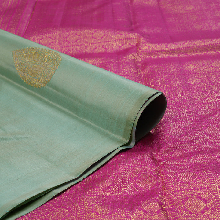 Hayagrivas Light Pastel Green Handloom Kanjivaram Silk Saree BBD1163K1-2