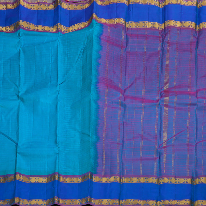 Hayagrivas Sky Blue Handloom Kanjivaram Silk Saree BBD1165K1-6