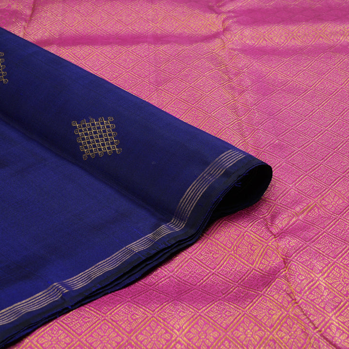 Hayagrivas Blue Handloom Kanjivaram Silk Saree BBD1167K3-2