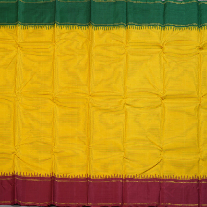 Hayagrivas Handloom Kanjivaram Silk Saree in Sunshine Yellow Color BBD1167K6-1