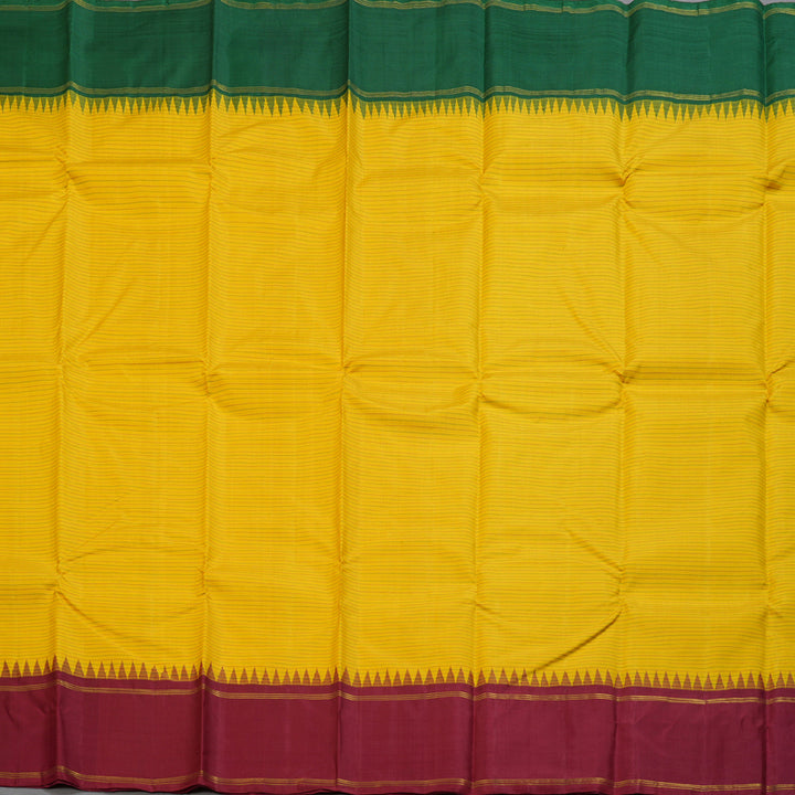 Hayagrivas Handloom Kanjivaram Silk Saree in Sunshine Yellow Color BBD1167K6-1