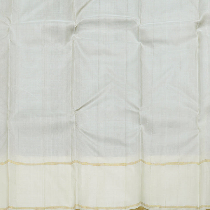 Hayagrivas Black Handloom Kanjivaram Silk Saree with Half White Border BBD1167K9-1