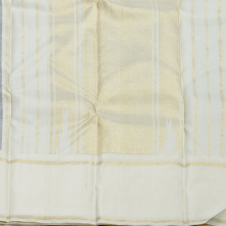 Hayagrivas Black Handloom Kanjivaram Silk Saree with Half White Border BBD1167K9-1