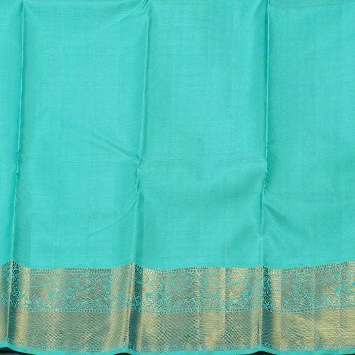 Hayagrivas Red Handloom Kanjivaram Silk Saree with Sea Green Border BBD1173K5-1