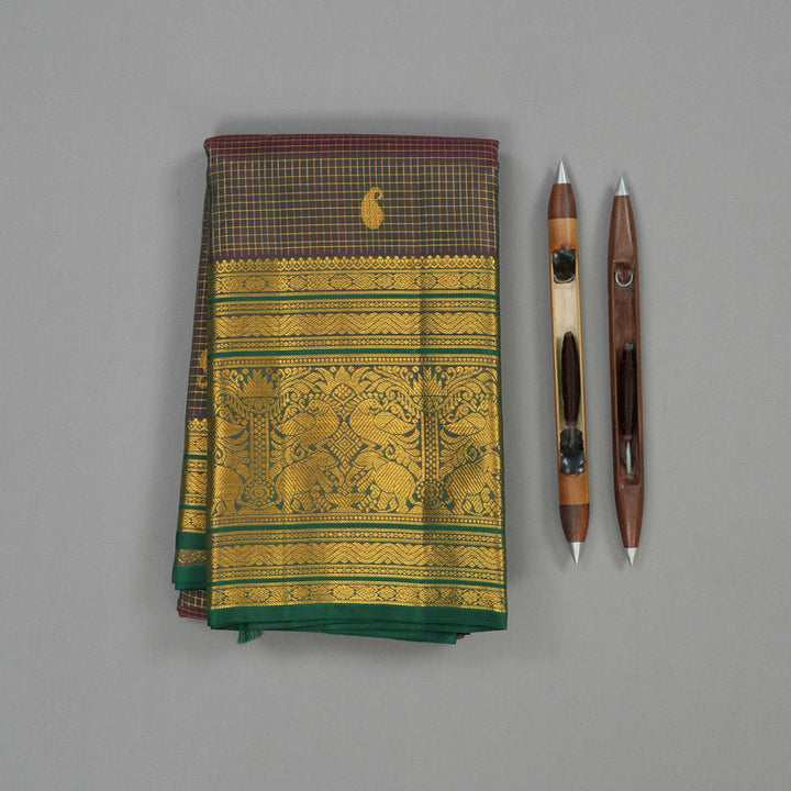 Hayagrivas Handloom Deep Manthalir Kanjivaram Silk Saree with Green Border BBD1173K9-1