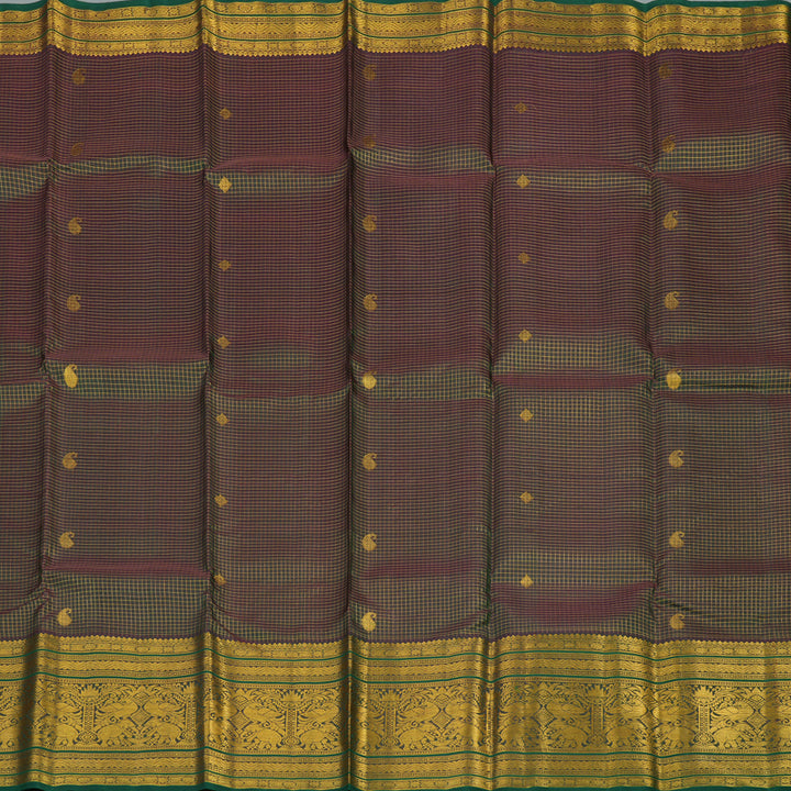 Hayagrivas Handloom Deep Manthalir Kanjivaram Silk Saree with Green Border BBD1173K9-1
